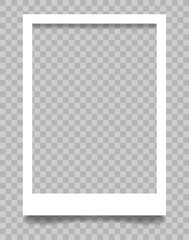 Photo frames icon design.Empty white photo frame template or mockup for design.Photo frames on isolated bakcground.Vector illustration
