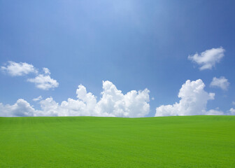 Fototapeta premium 丘と雲