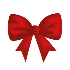 Gift bowtie design, happy birthday celebration decoration party festive and surprise theme Vector illustration