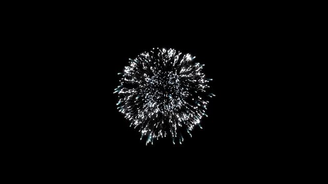 3 Colorful Fireworks Elements On Black Background 
