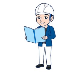 Young man in a blue jacket