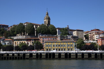 View of Portugalete from the estuary of Bilbao