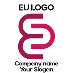 EU initials logo, name initials logo, company initials logo, person initials logo.
