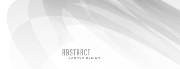 abstract white banner with gray lines design