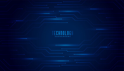 stylish blue technology circuit diagram lines background