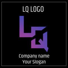 LQ initials logo, name initials logo, company initials logo, person initials logo.