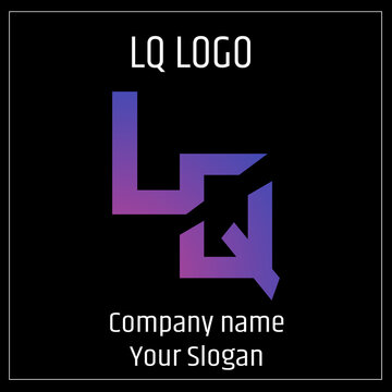 LQ initials logo, name initials logo, company initials logo, person initials logo.
