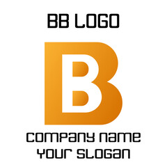 BB initials logo, name initials logo, company initials logo, person initials logo.