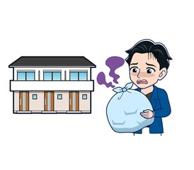 Young man in a blue jacket