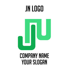 JN initials logo, name initials logo, company initials logo, person initials logo.