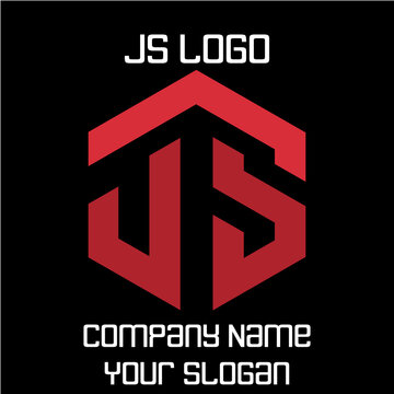 JS initials logo, name initials logo, company initials logo, person initials logo.