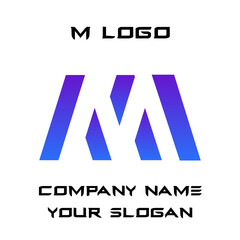 M initials logo, name initials logo, company initials logo, person initials logo.