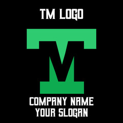 TM initials logo, name initials logo, company initials logo, person initials logo.