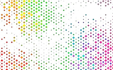 Light Multicolor, Rainbow vector cover with small and big stars.