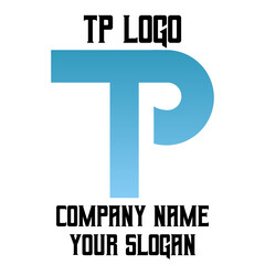TP initials logo, name initials logo, company initials logo, person initials logo.