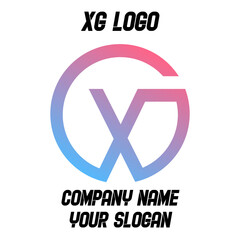 XG initials logo, name initials logo, company initials logo, person initials logo.