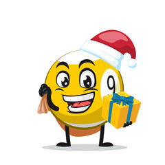 vector illustration of billiard ball character or mascot