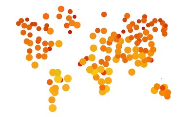 Light Orange vector layout with circle spots.
