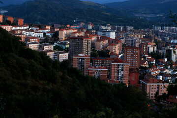 Panoramic view in the city of Bilbao
