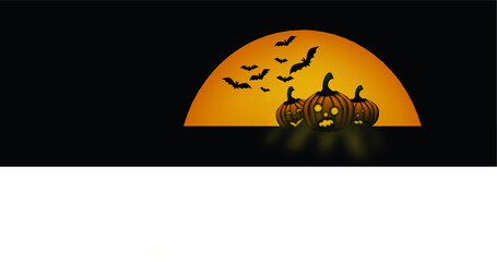 Illustration for halloween cards and web banners. Copy space