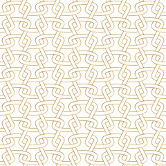 Seamless pattern of golden abstract lines