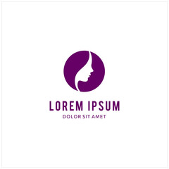 Silhouette Beautiful Woman Logo Design Inspiration