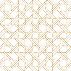 Golden seamless pattern with oriental delicate ornament.