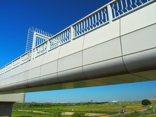 江戸川に架かる古ヶ崎浄化機場管理橋