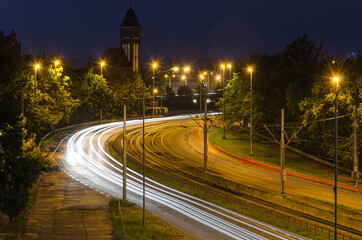 Fototapeta na wymiar CITY ROAD - Infrastructure in the night landscape