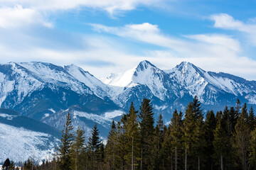 Mountain landscape in winter Slovakia