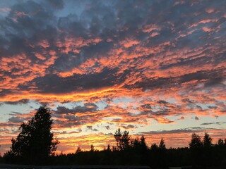 sunset in the mountains