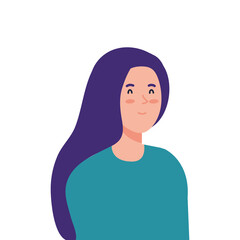 woman cartoon design, Girl female person people human and social media theme Vector illustration