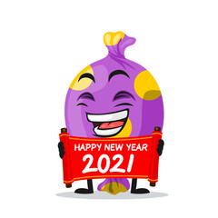 vector illustration of candy mascot or character