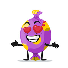 vector illustration of candy mascot or character