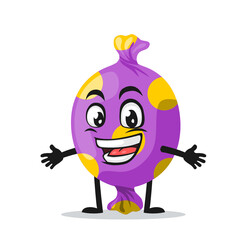 vector illustration of candy mascot or character