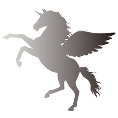 ユニコーン　シルエット　素材　イラスト