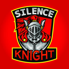 Knights Logo Mascot Vector Illustration Professional shield template