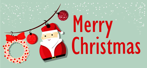 christmas card with santa