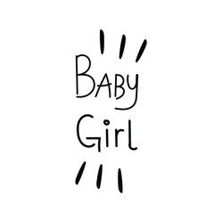 Baby girl, new child, newborn, joy family isolated on white background EPS Vector