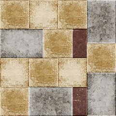 Tiles for interior design. Natural stone texture. Geometric pattern