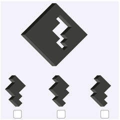 Obraz premium Intelligence question - cube completion test iq test - Vector