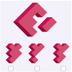 Intelligence question - cube completion test iq test - Vector