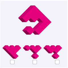 Intelligence question - cube completion test iq test - Vector