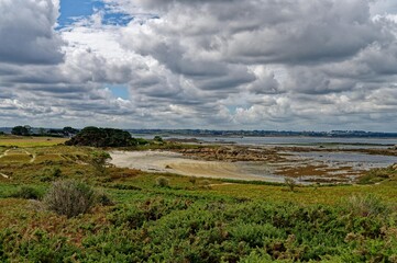 Paysage de l'île Callot, Carantec, Finistère, Bretagne, France

