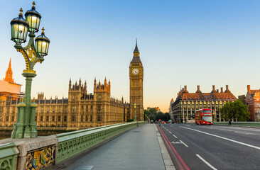 Plakat Big Ben in London in the morning