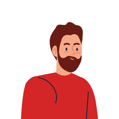 man cartoon design, Boy male person people human social media and portrait theme Vector illustration