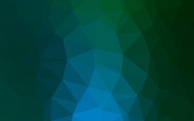 Dark Blue, Green vector polygon abstract layout.