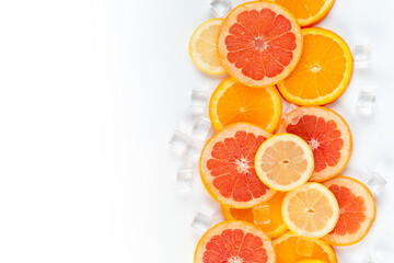 orange and lemon grapefruit slices