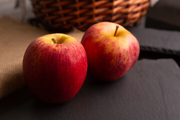 two red apples