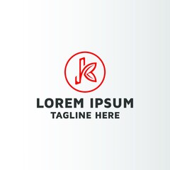 Letter SK with leaf, nature vector logo design idea